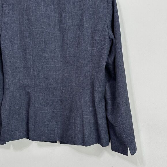 John Meyer Blazer 10 Zip Front Denim Blue Suit Business Career Classic Party NEW - Picture 10 of 12